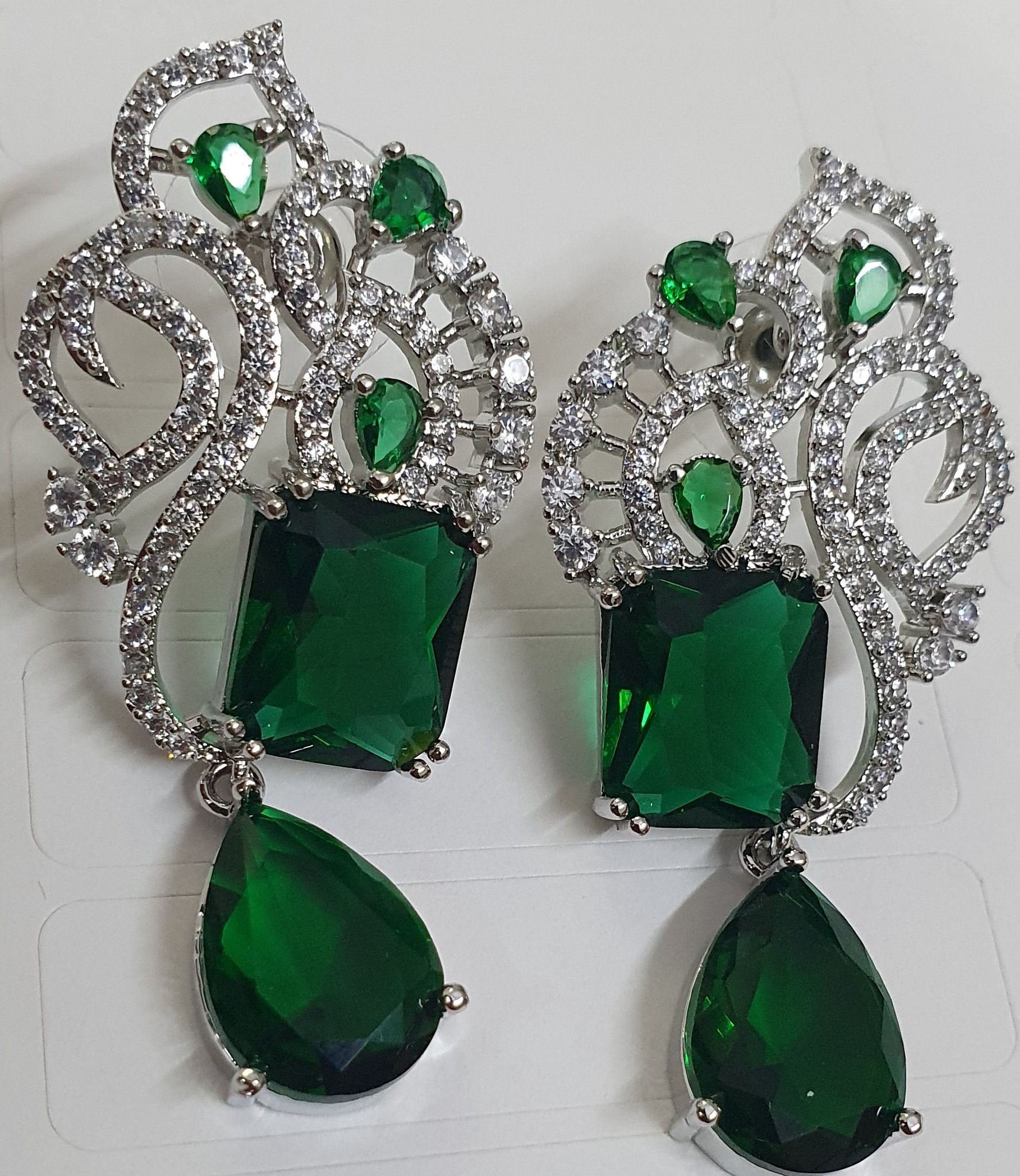 American Diamond with stone work party wear earrings