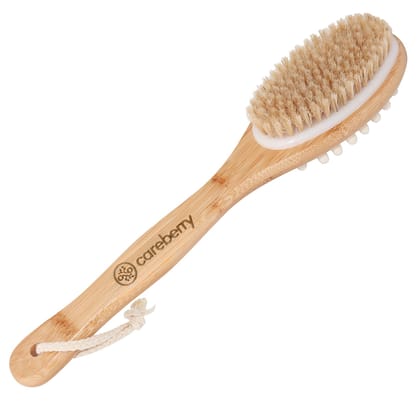 Careberry's Dual-Action Bamboo Body Brush | Exfoliating Wet & Dry Bath Brush | Removes Dead Skin | Body Back Massager Wooden Brush Careberry's Dual-Action Bamboo Body Brush | Exfoliating Wet & Dry Bath Brush | Removes Dead Skin | Body Back Massager Wooden Brush