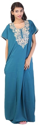 Valencia Women's Night Dress (KNW-40, Rama Green, Large)