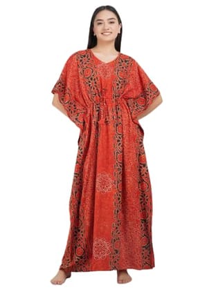 KOI SLEEPWEAR Cotton Kaftan Free Size Nighty Night Gown Sleepwear