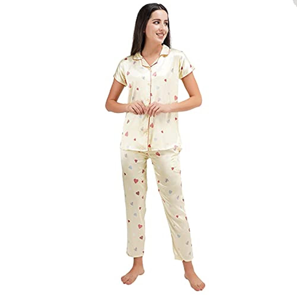 KOI SLEEPWEAR Premium Satin Floral Night Dress Set