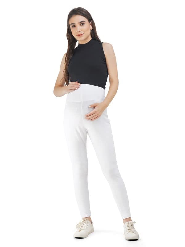 Maternity Pants/Leggings for Pregnant Women White