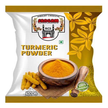RIGHT CHOICE SANGAM Turmeric/Haldi Powder N atural Golden Turmeric Powder With NO Added Flavours and Colours (Turmeric 500g) RIGHT CHOICE SANGAM Turmeric/Haldi Powder N atural Golden Turmeric Powder With NO Added Flavours and Colours (Turmeric 500g)