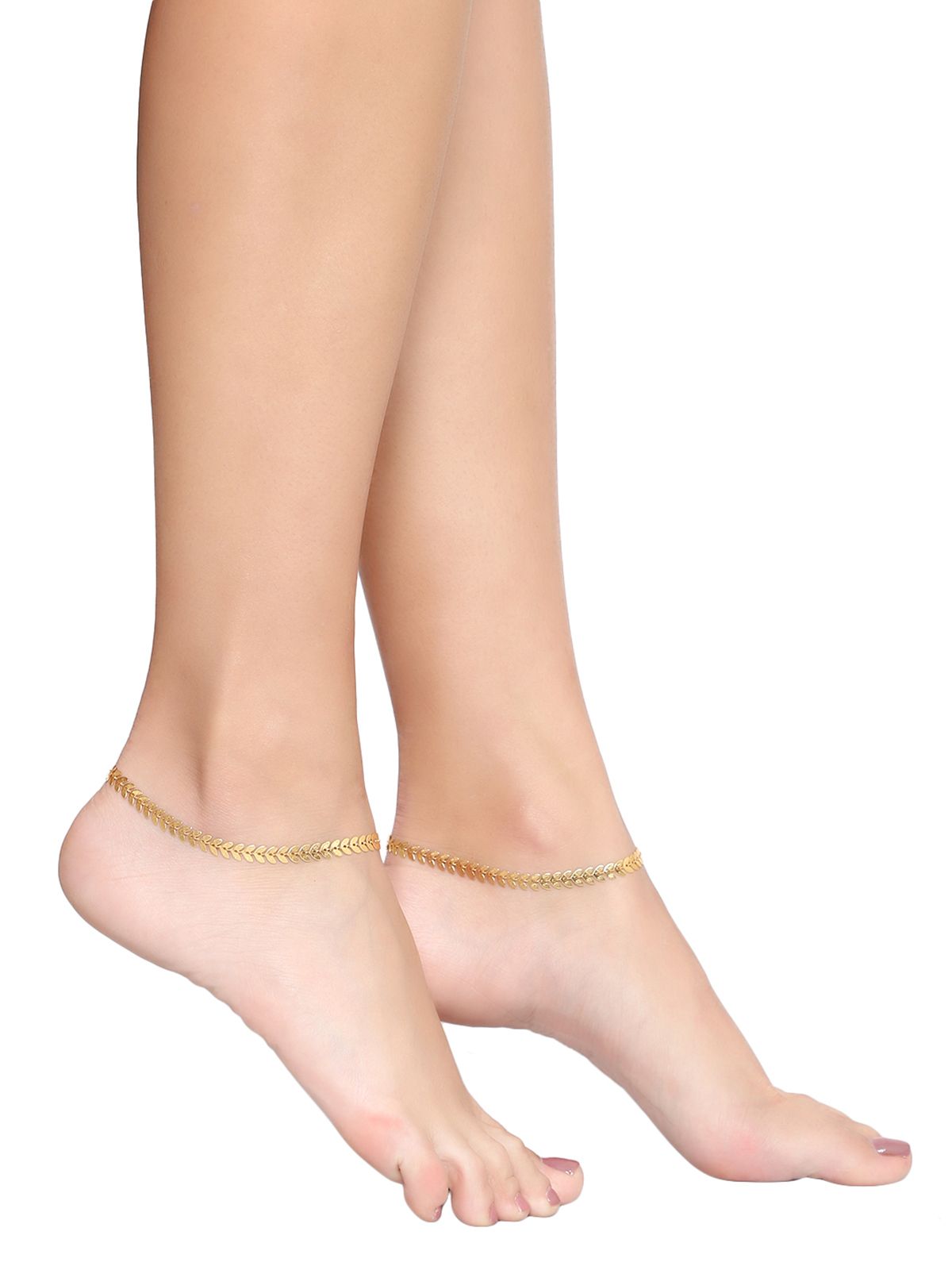 Cardinal Brass Gold Color Adjustable Anklet,Pajeb,Payal
