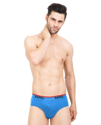 NRG Mens Cotton Assorted Colour Briefs  ( Pack of 1 Light Blue  ) G03