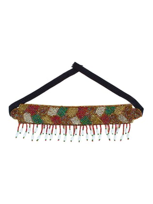 Cardinal Multicolor Beads Choker Geometric Design Moti Choker Necklace Set
