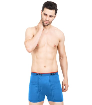 NRG Mens Cotton Assorted Colour Pocket Trunks ( Pack of 1  Light Blue  ) G13
