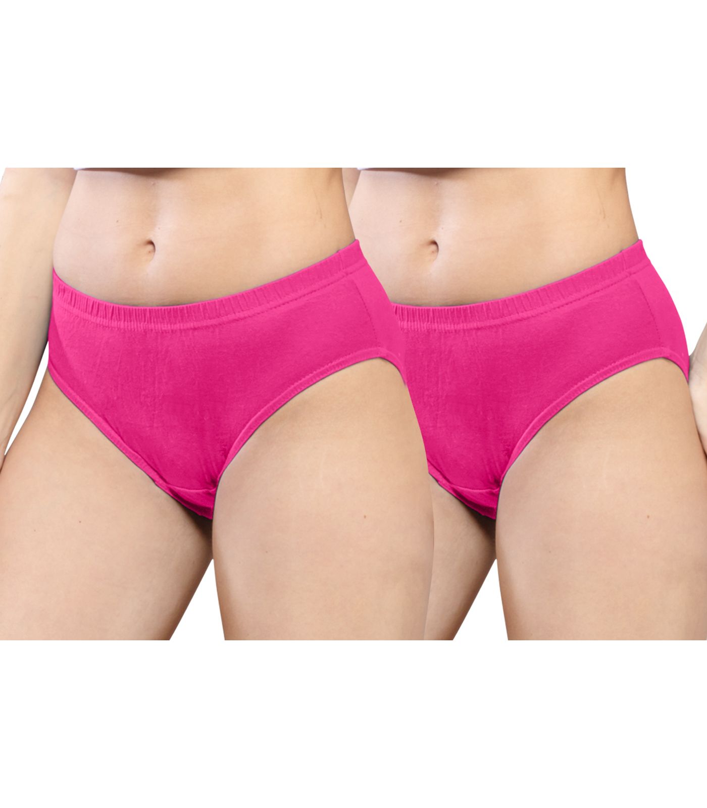 NRG Womens Cotton Assorted Colour Panties ( Pack of 2 Pink - Pink ) L01 Hipster
