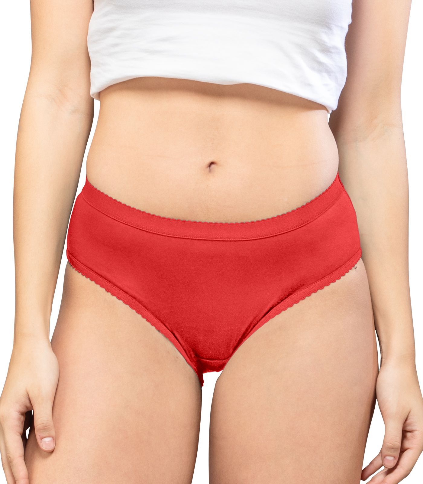 NRG Womens Cotton Assorted Colour Panties ( Pack of 1 Red ) L04 Hipster