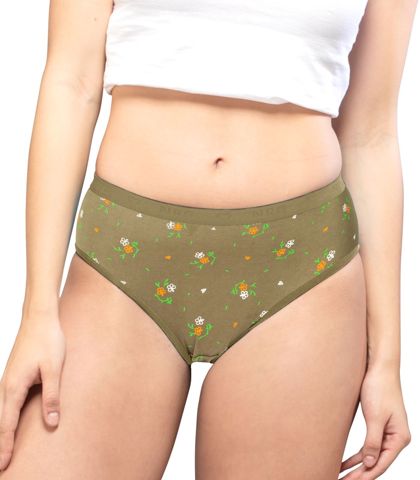 NRG Womens Cotton Assorted Colour Panties ( Pack of 1 Light Green ) L05 Hipster