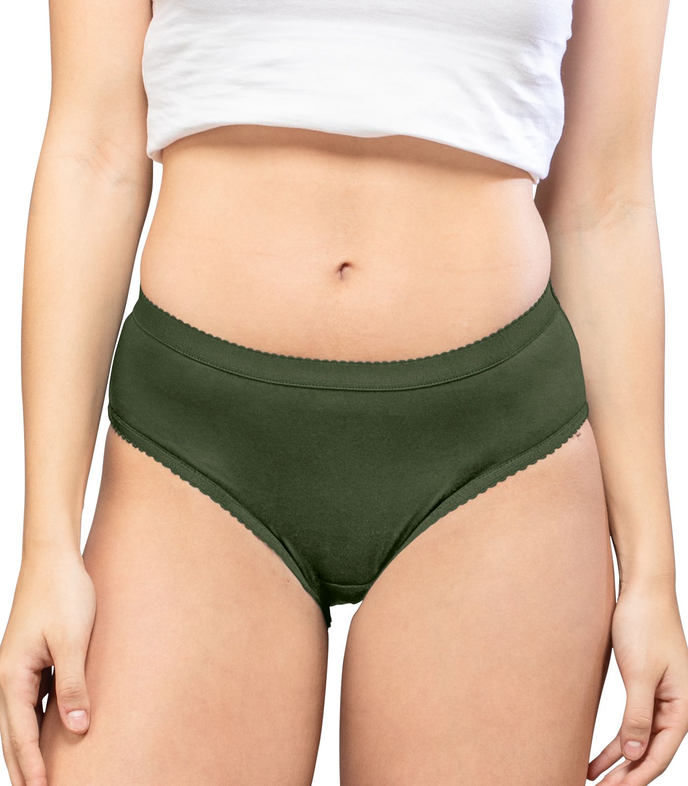 NRG Womens Cotton Assorted Colour Panties ( Pack of 1 Military Green ) L04 Hipster