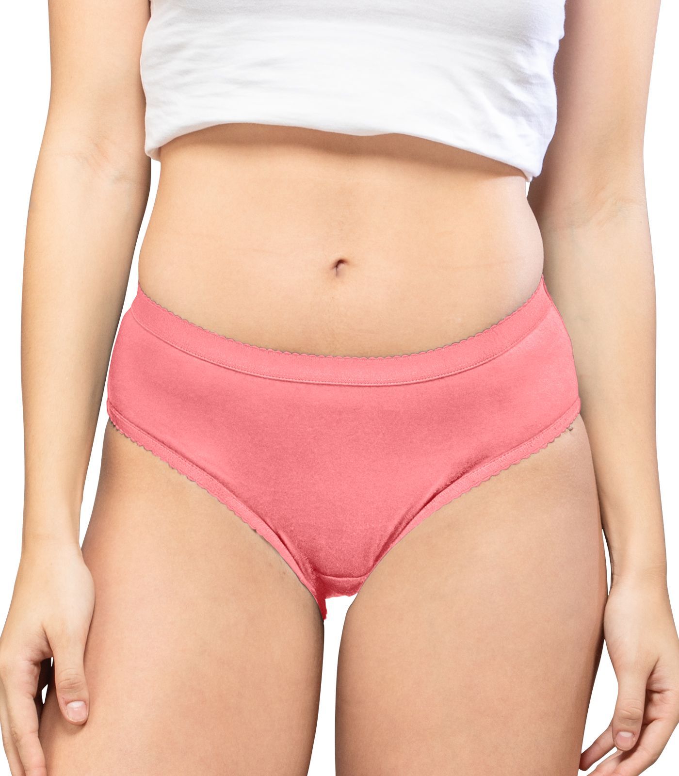 NRG Womens Cotton Assorted Colour Panties ( Pack of 1 Peach ) L04 Hipster