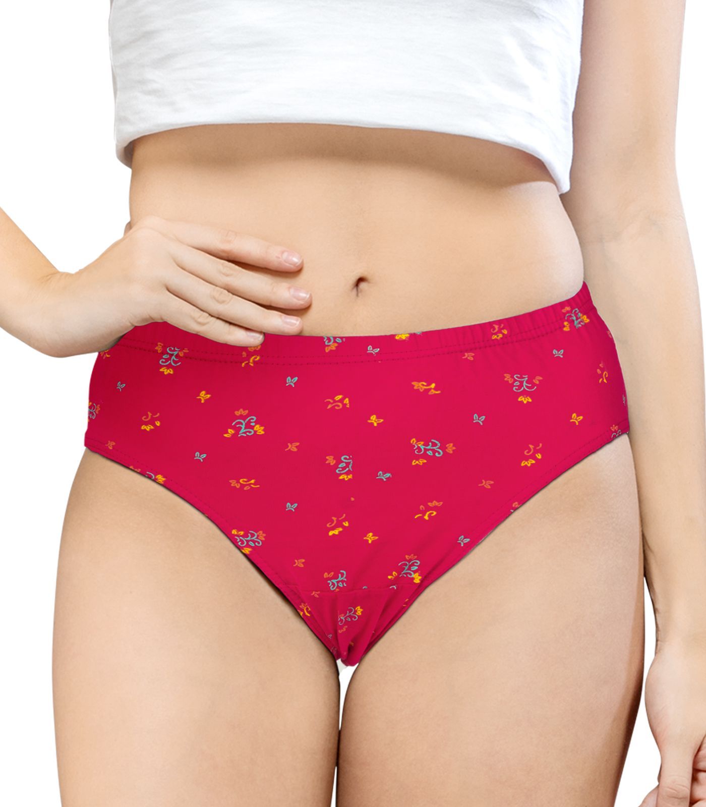 NRG Womens Cotton Assorted Colour Panties ( Pack of 1 Pink ) L02 Hipster