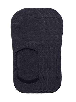 Kolor Fusion Men & Women Dark Grey No show Loafer Shoe Liners Socks (Pack of 5)