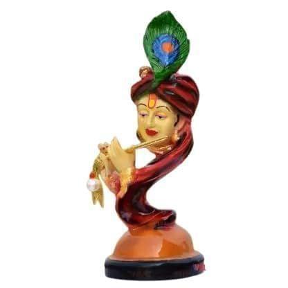 Veeradhyaenterprises Face Krishna Statue with Murli Finish, Krishna Ji Murti Decorative Showpiece Veeradhyaenterprises Face Krishna Statue with Murli Finish, Krishna Ji Murti Decorative Showpiece