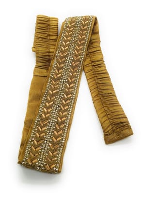 Beautiful Kamarbandh For Women Traditional Look (Size Medium - 32 Inch, Adjustable Kamarbelt) Gold