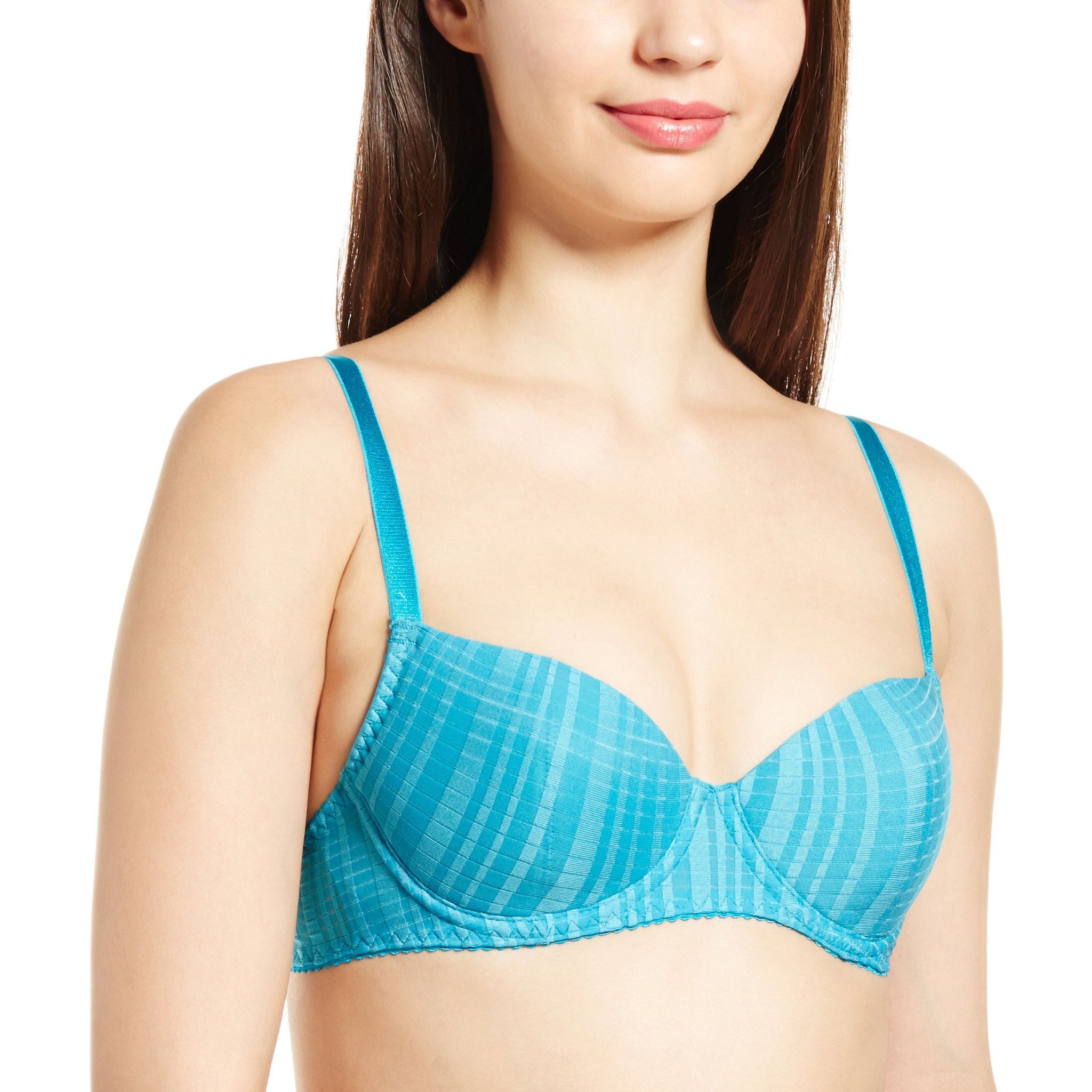 Enamor Women's Half Cup Bra -32D (Ocean)