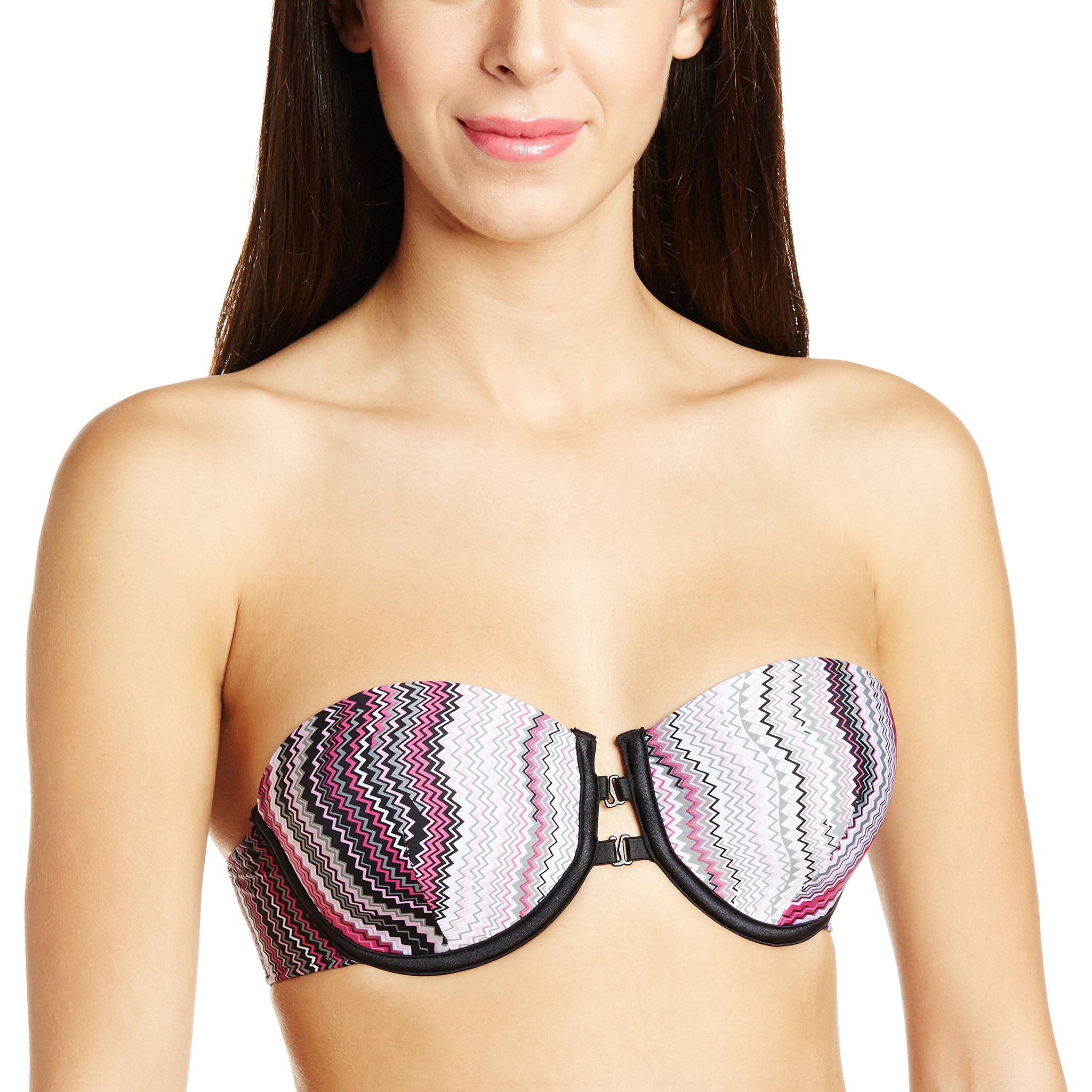 Enamor Padded Wired Low Coverage Bra (LB80_Zig Zag Print_34C)