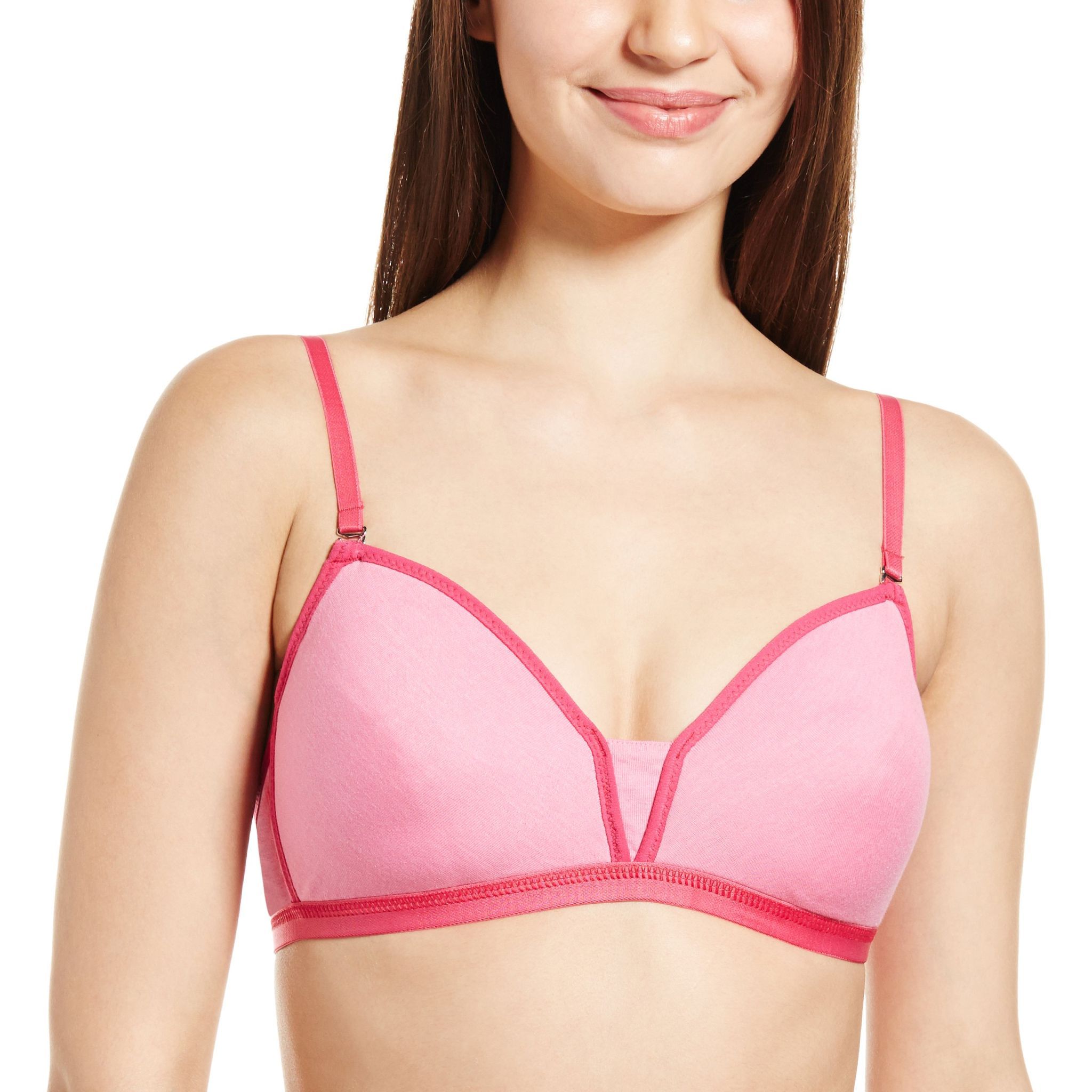 Enamor Women's Non-Wired Bra -32C (Pink)