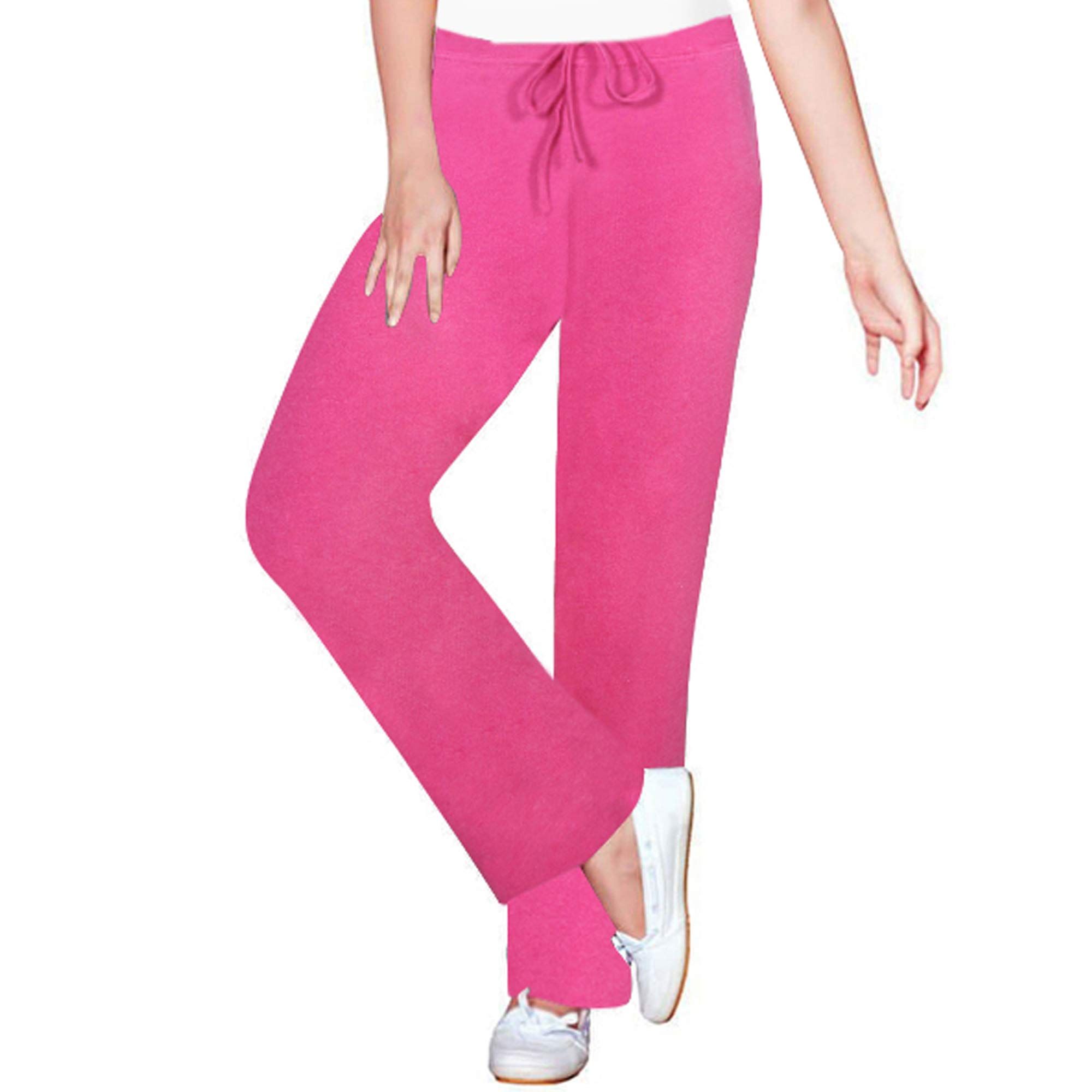 Enamor Essentials E014 Women�s Slim Fit Stretch Cotton Lounge Pants Rust Orange