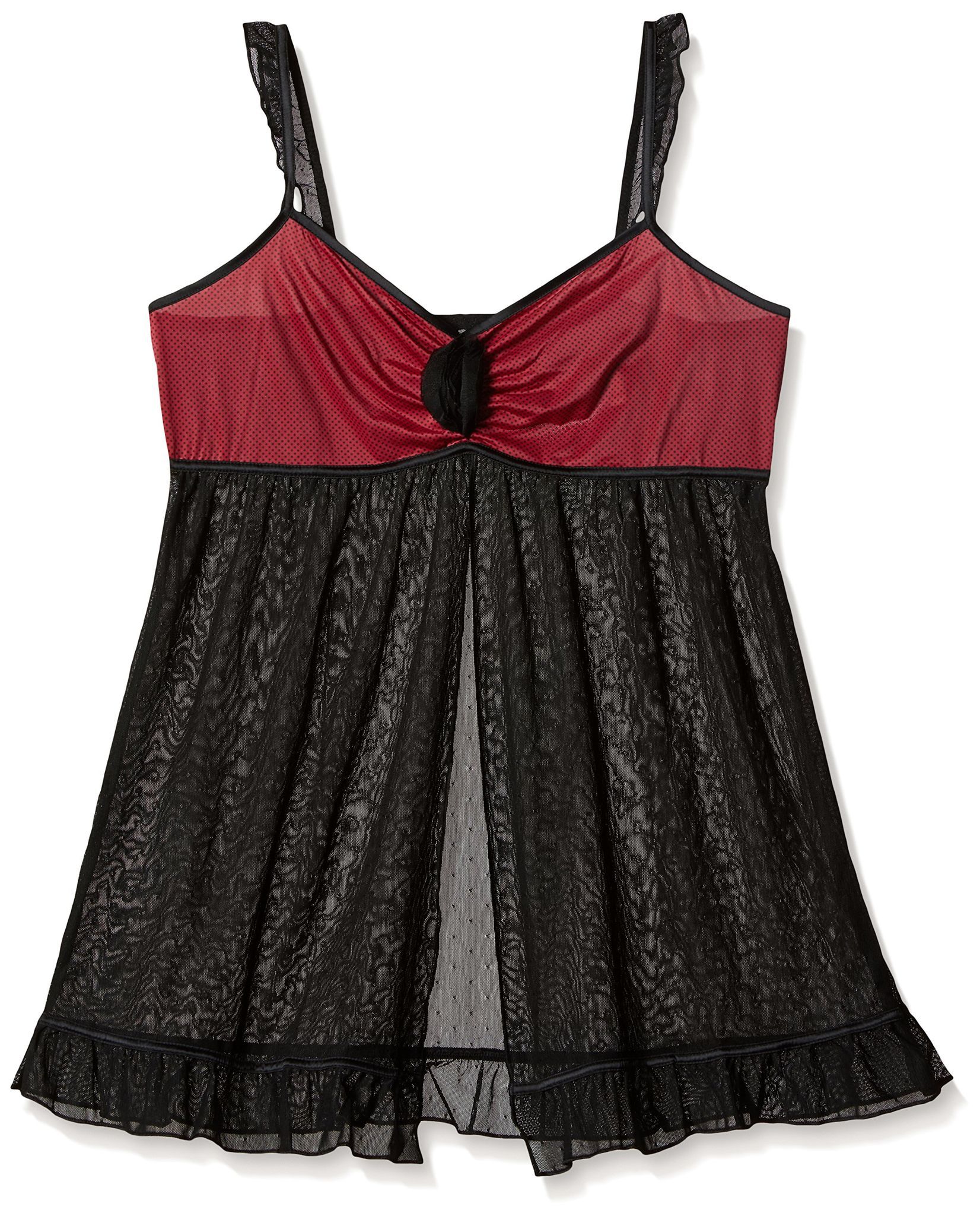 Enamor Women's Nylon Babydoll (HT60_Black Floral_Small)