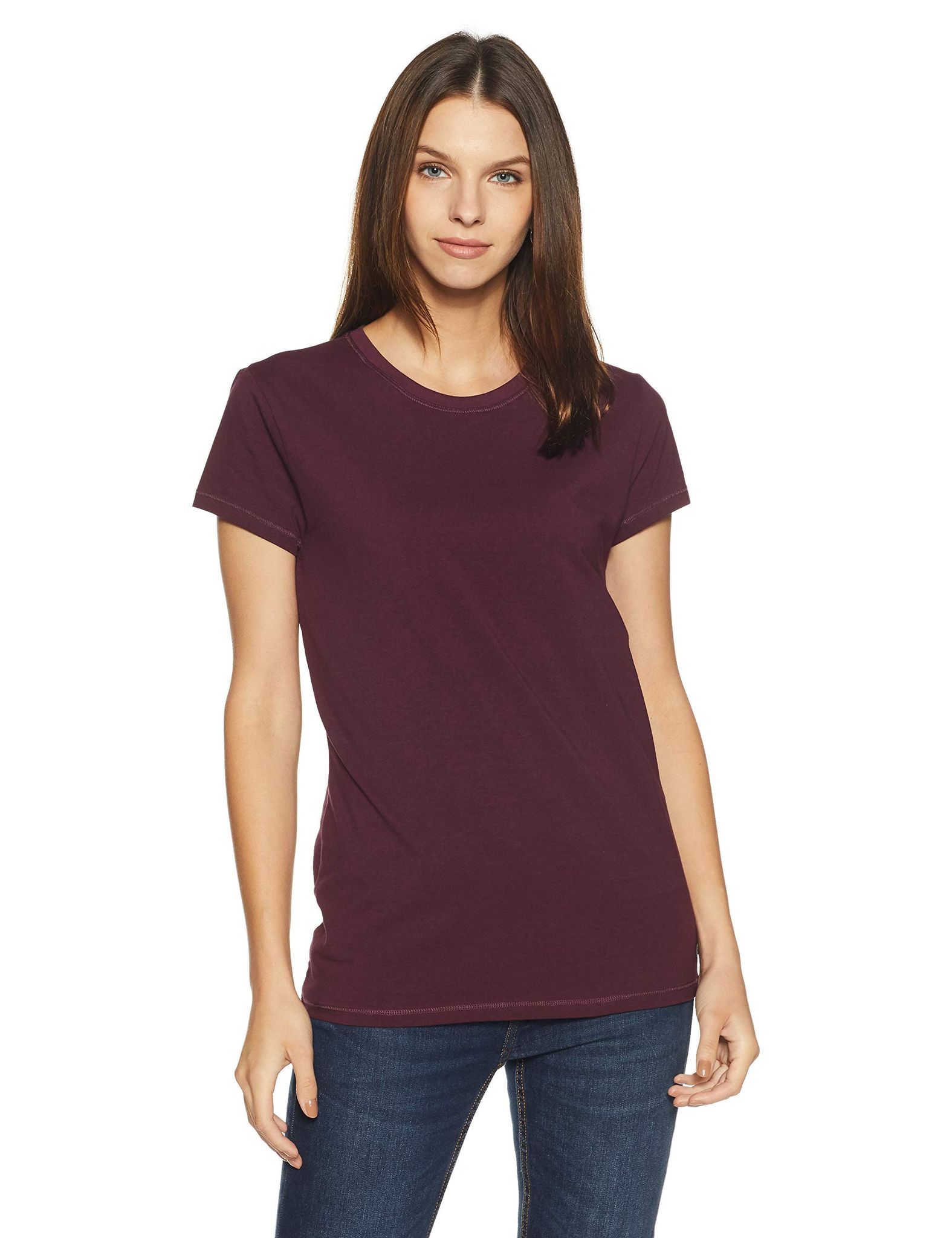 Enamor Essentials E047 Basic Crew Tee for Women