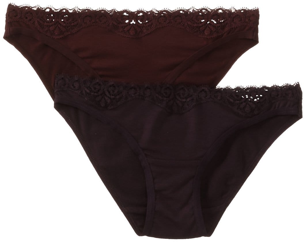 Enamor Women's Purple and Maroon Brief - Medium