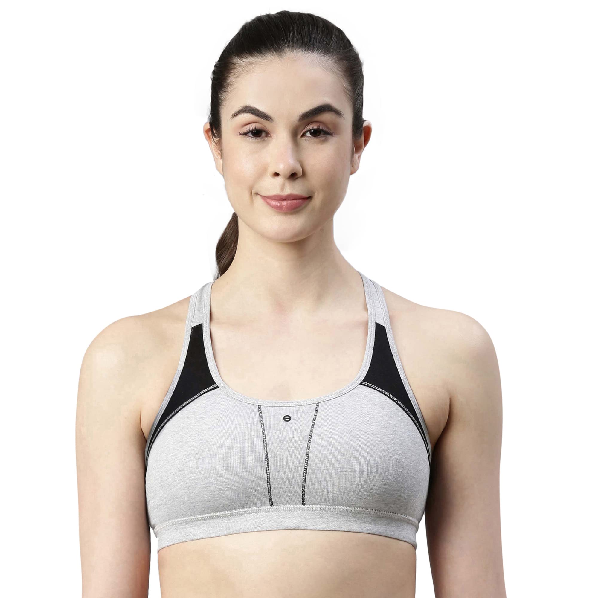 Enamor Women's Cotton Removable Pads Wire Free Sports Bra