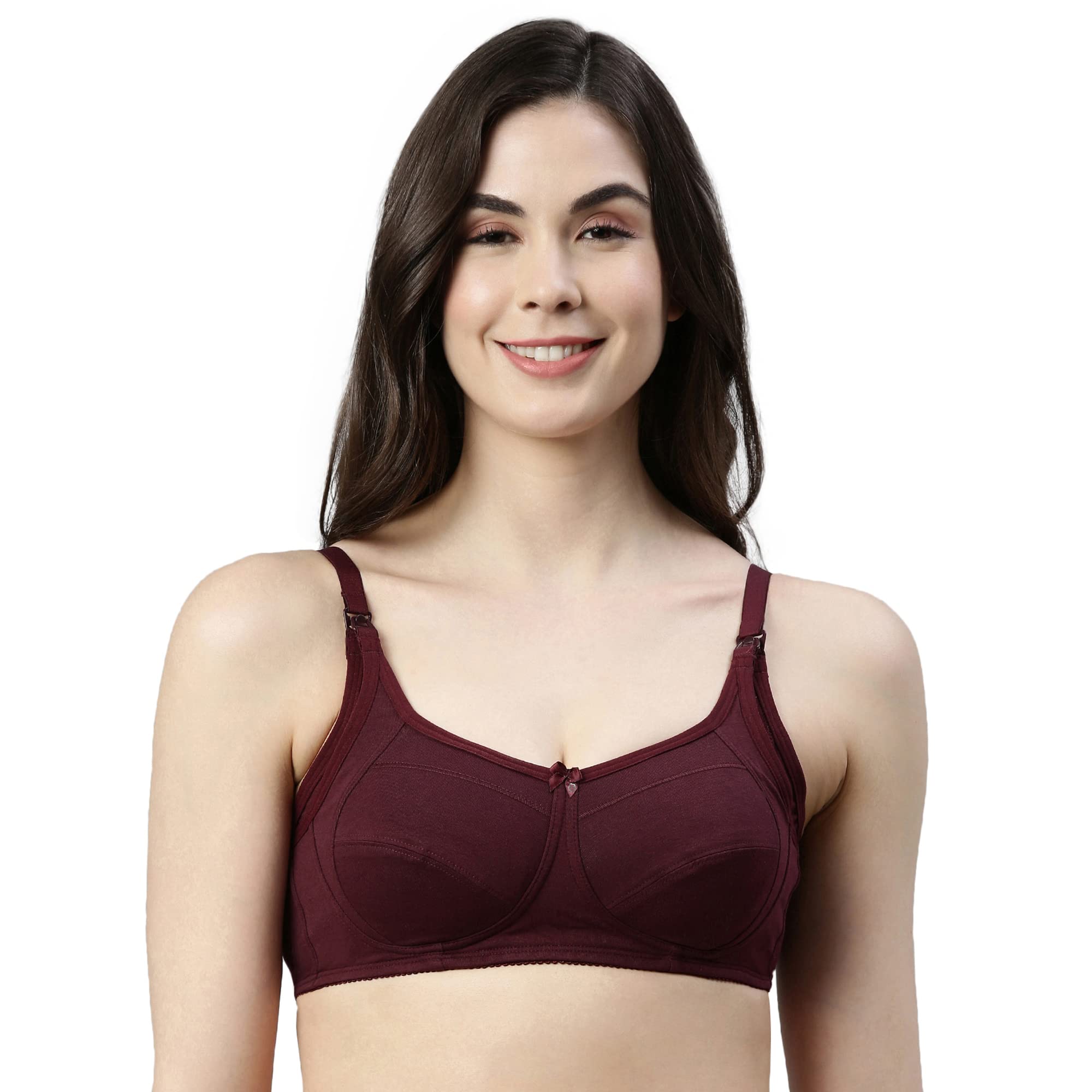 Enamor MT02 Sectioned Lift & Support Nursing Bra - Non-Padded, Wirefree & High Coverage