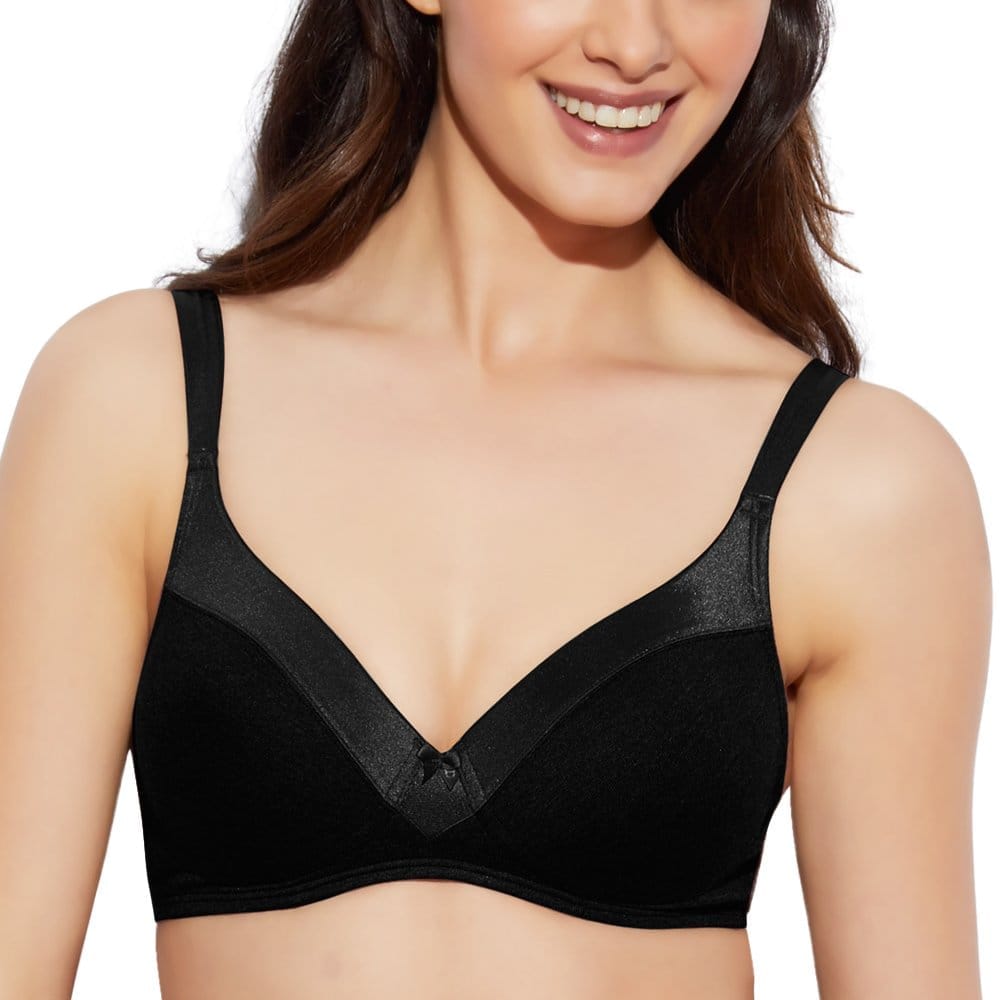 Enamor Women's Cotton Lightly Padded Non-Wired Regular Bra