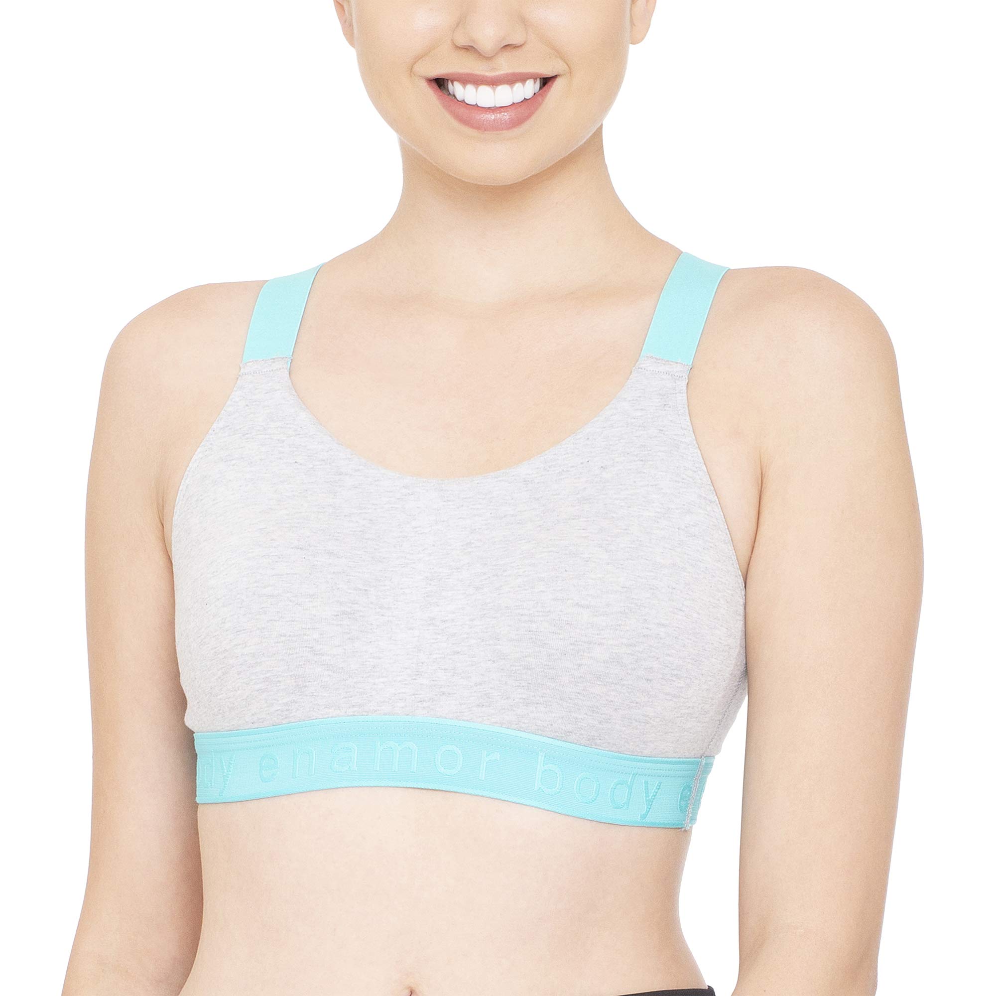 Enamor SB21 Low Impact Cotton Sports Bra - Non-Padded • Wirefree - Black