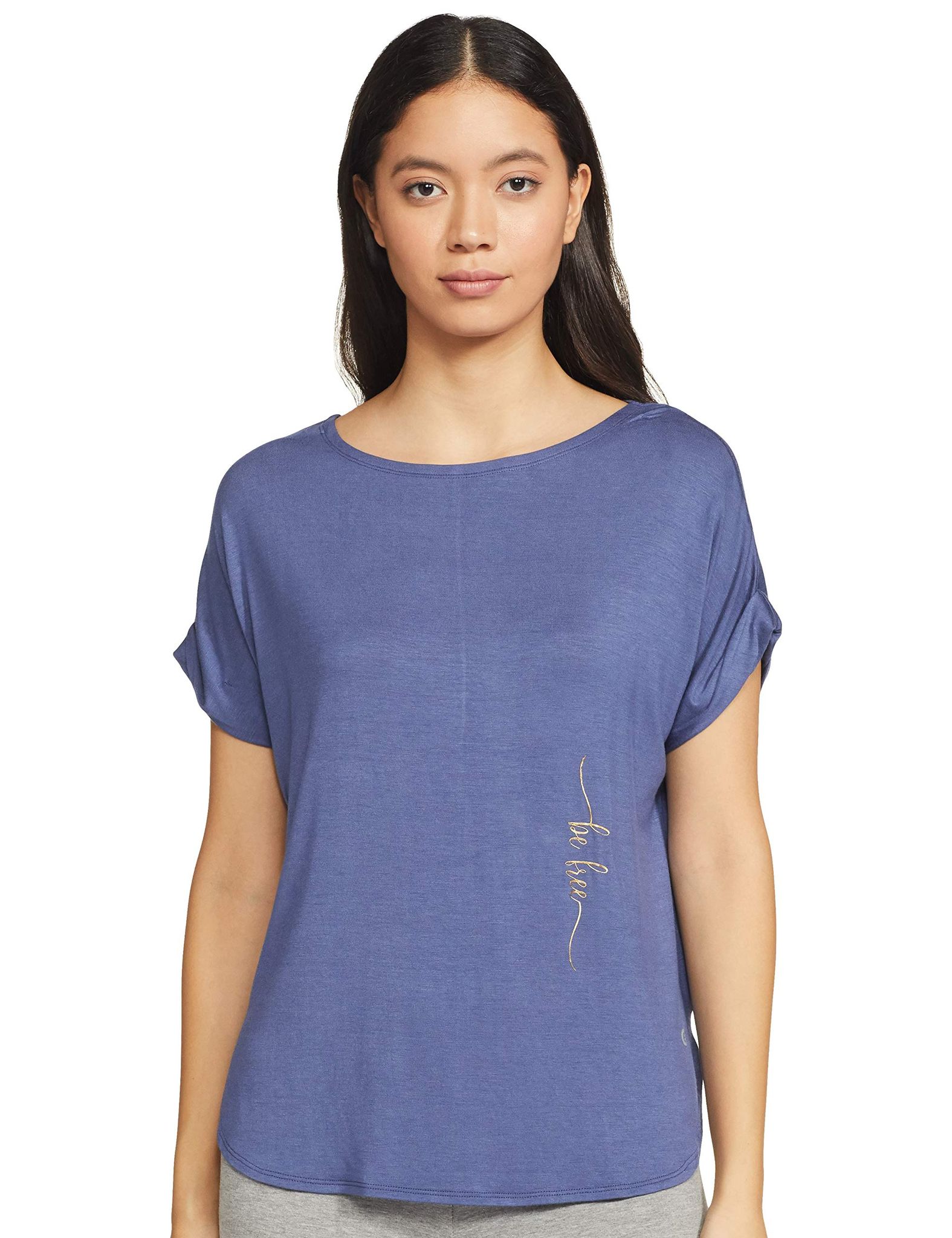 Enamor Essentials E087 Relaxed Fit Comfy Tee for Women