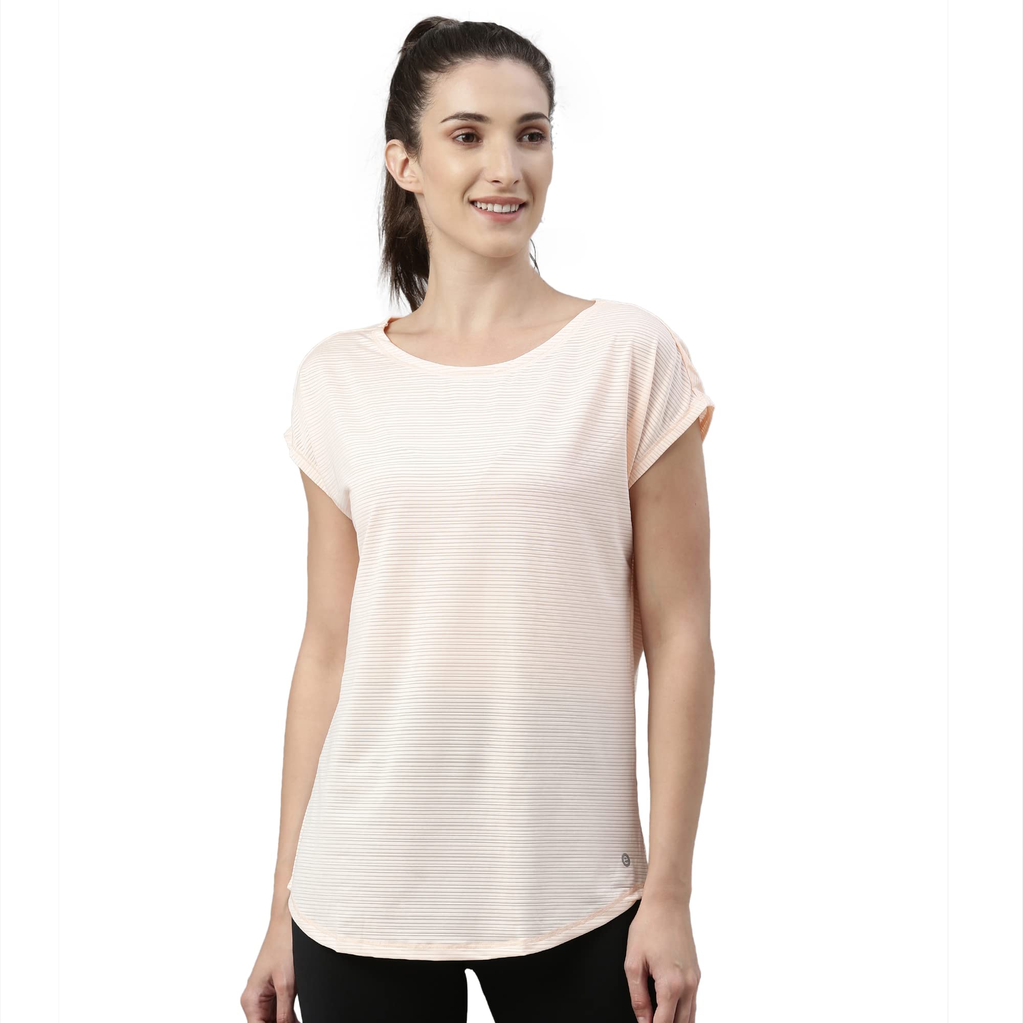 Enamor Women's Polyester E083 Basic Tee
