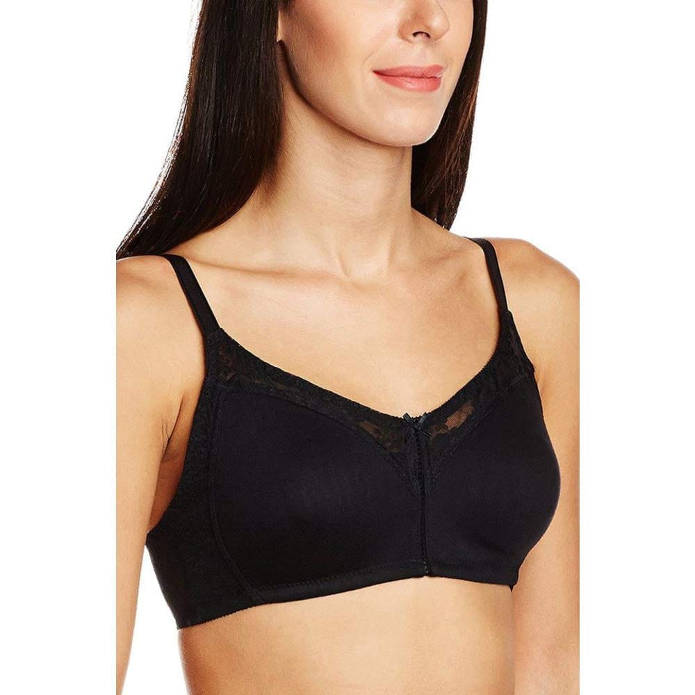 Enamor Womens Lace Non Padded Non Wired Full Coverage Bra