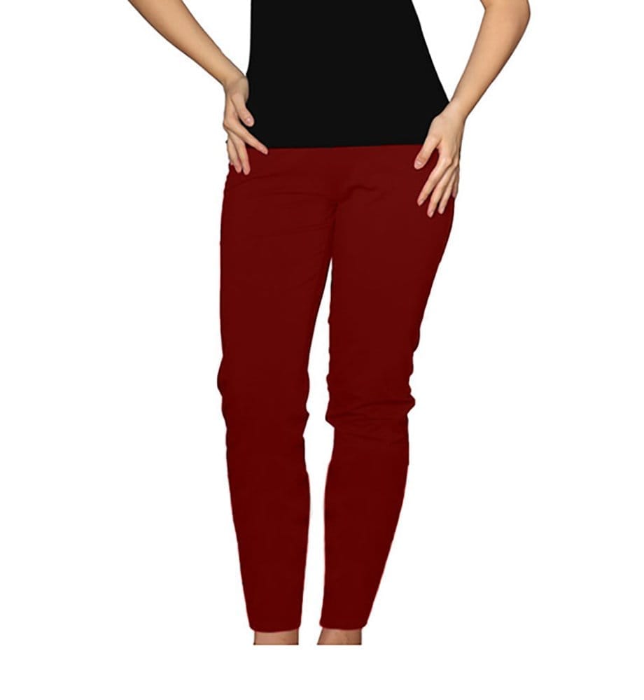 Enamor Women's Cotton Track Pant (Maroon)