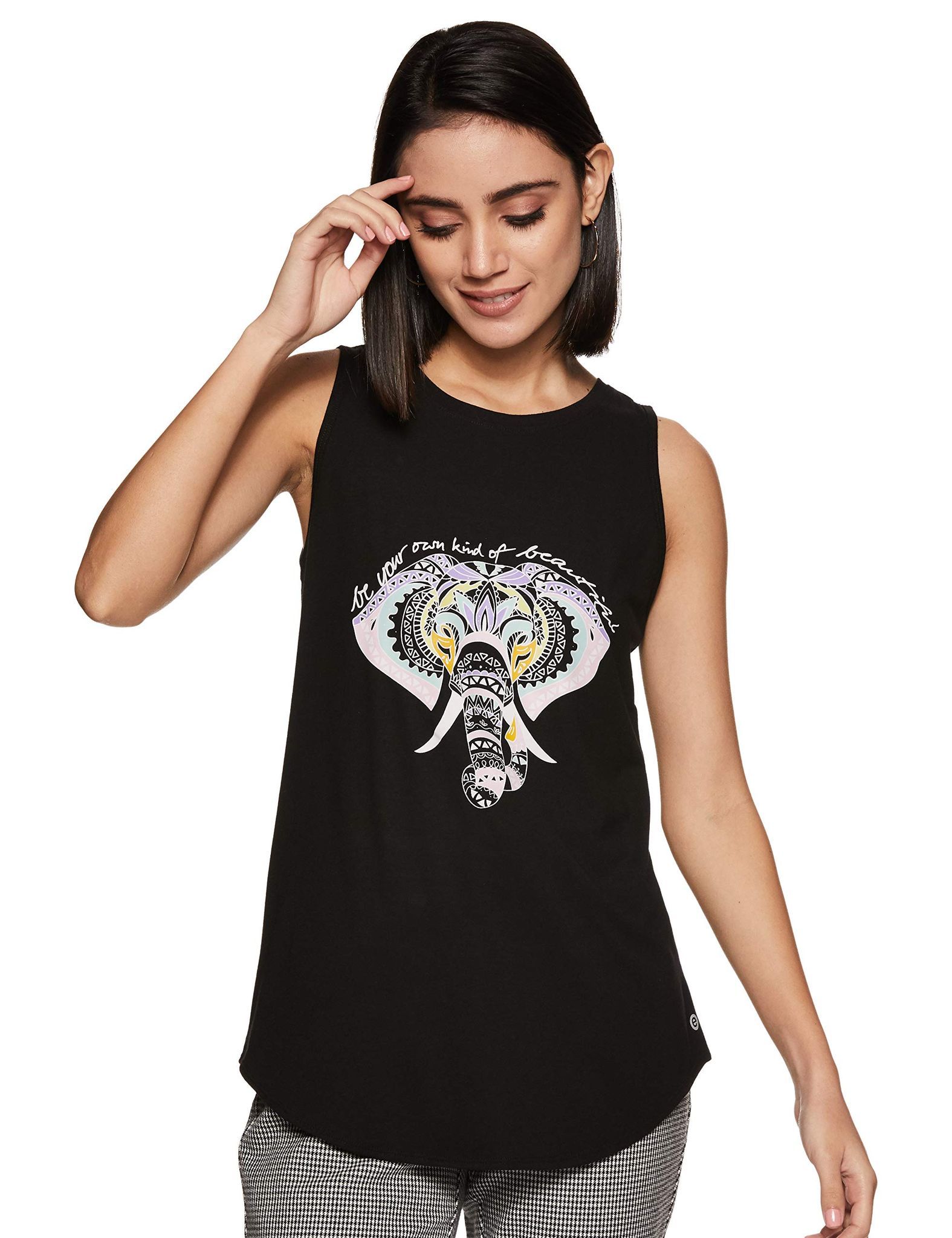 Enamor Athleisure EA41 Soft & Drapey ViscoseSwing Tank Top for Women