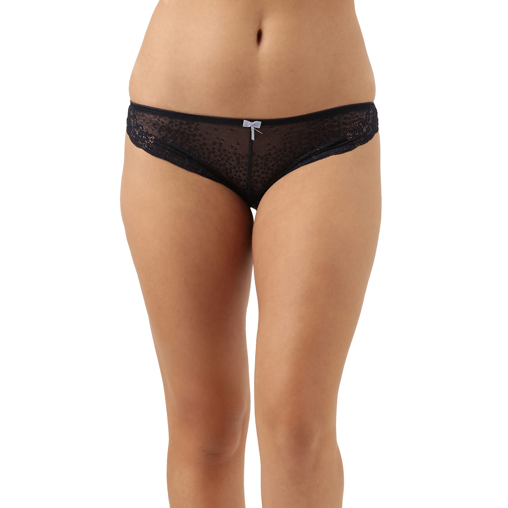 Enamor Women's Nylon Low Waist 3/4th Back Coverage Crafted with Soft Mesh Regular Bikini Style Underwear