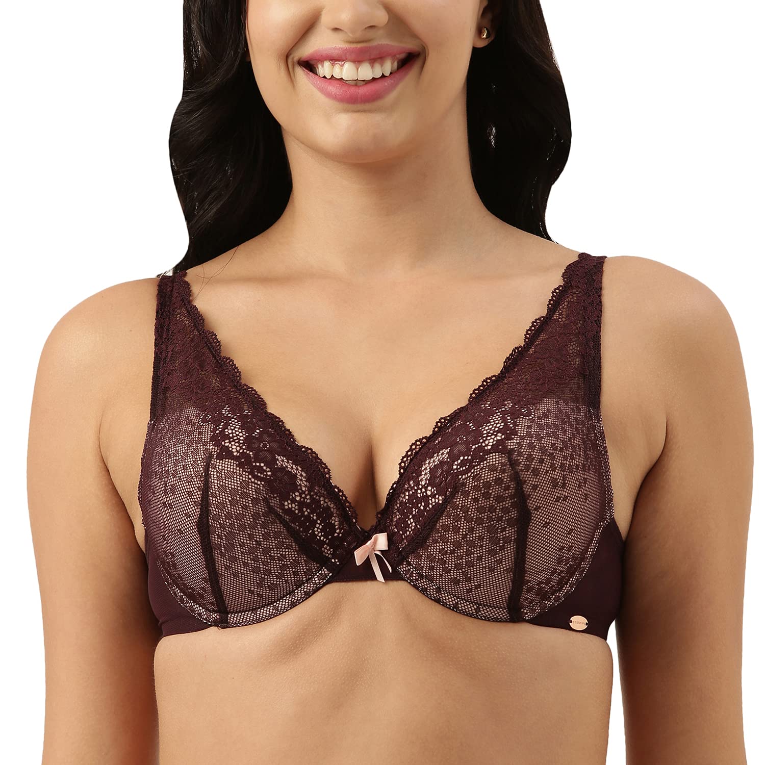 Enamor Women's Nylon Blend Padded Wired Push-Up Bra