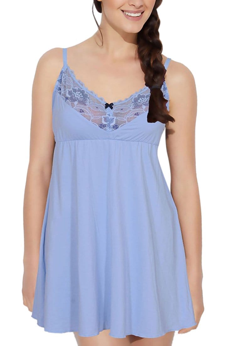 Enamor Women's Night Dress (Blue)