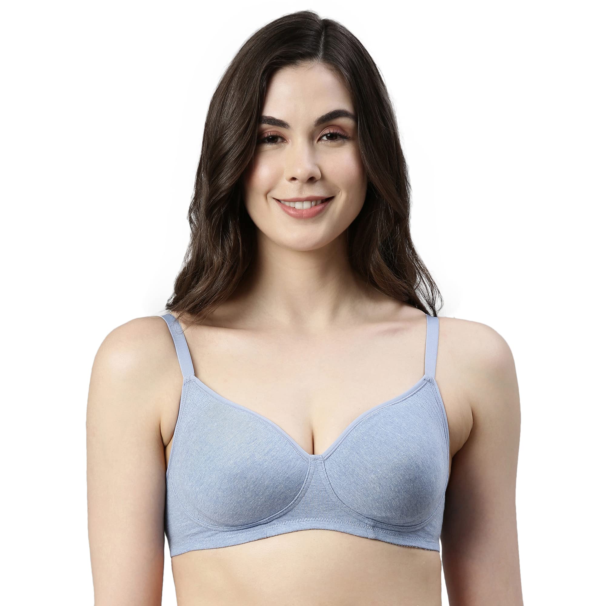 Enamor A042 Side Support�Shaper�Stretch�Cotton Everyday Bra - Non-Padded,�Wire-Free�& High Coverage