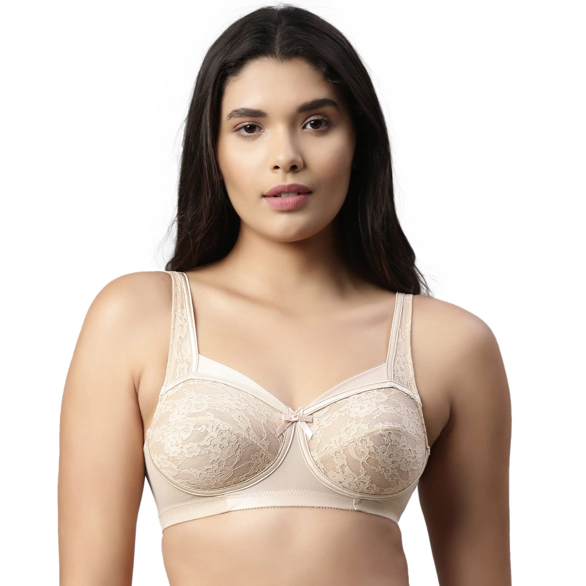 Enamor Non-Wired Fixed Strap Non Padded Womens Every Day Bra (Pale Blue, 34Z)
