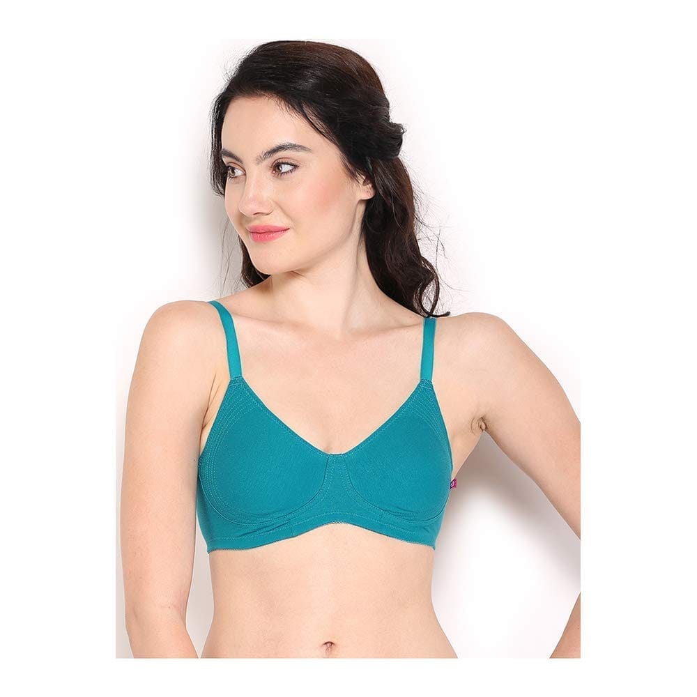 Enamor A042 Side Support�Shaper�Stretch�Cotton Everyday Bra - Non-Padded,�Wire-Free�& High Coverage DEEP Ultramarine