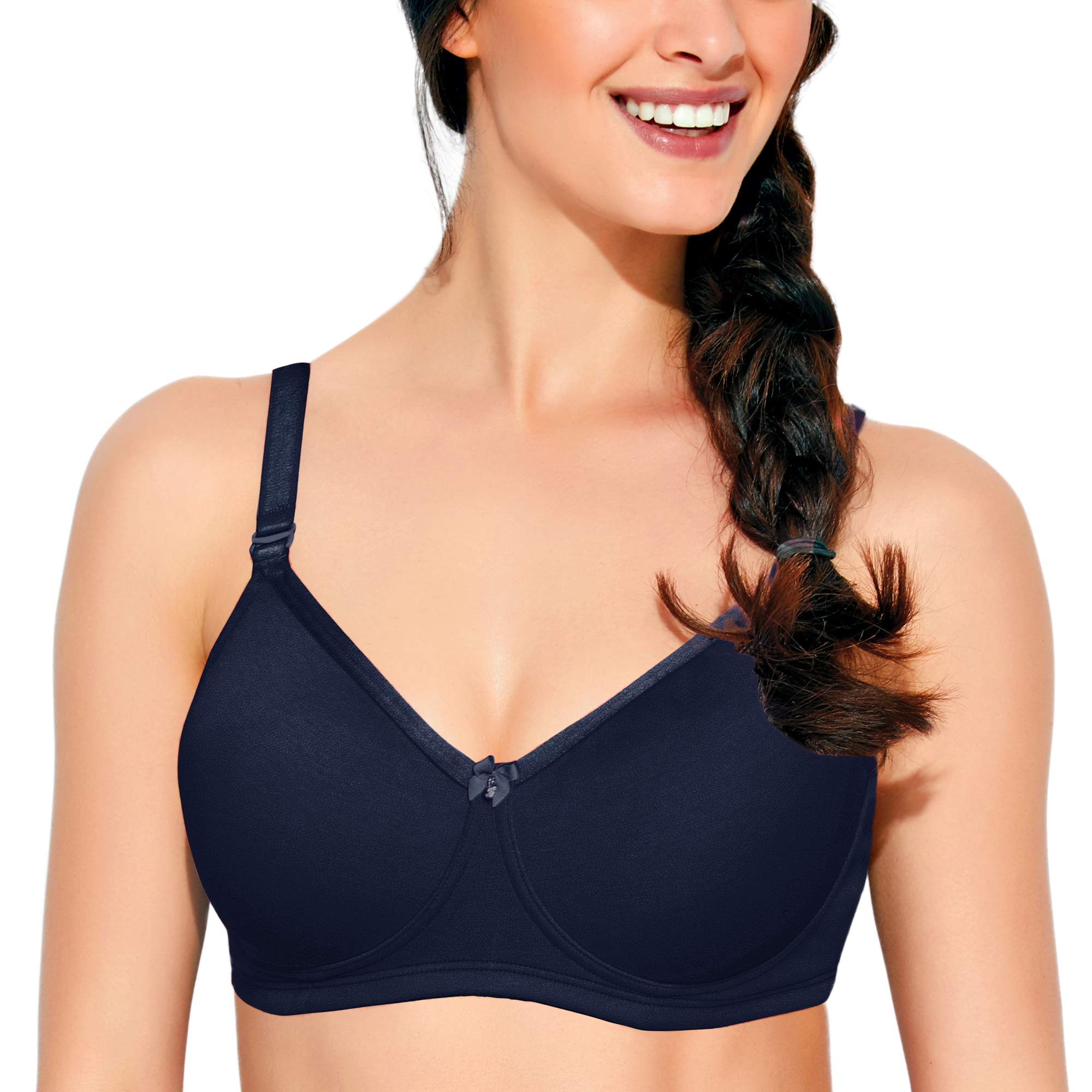 Enamor A025 Long Lasting T-Shirt Bra - Non-Padded Wirefree High Coverage - Eclipse