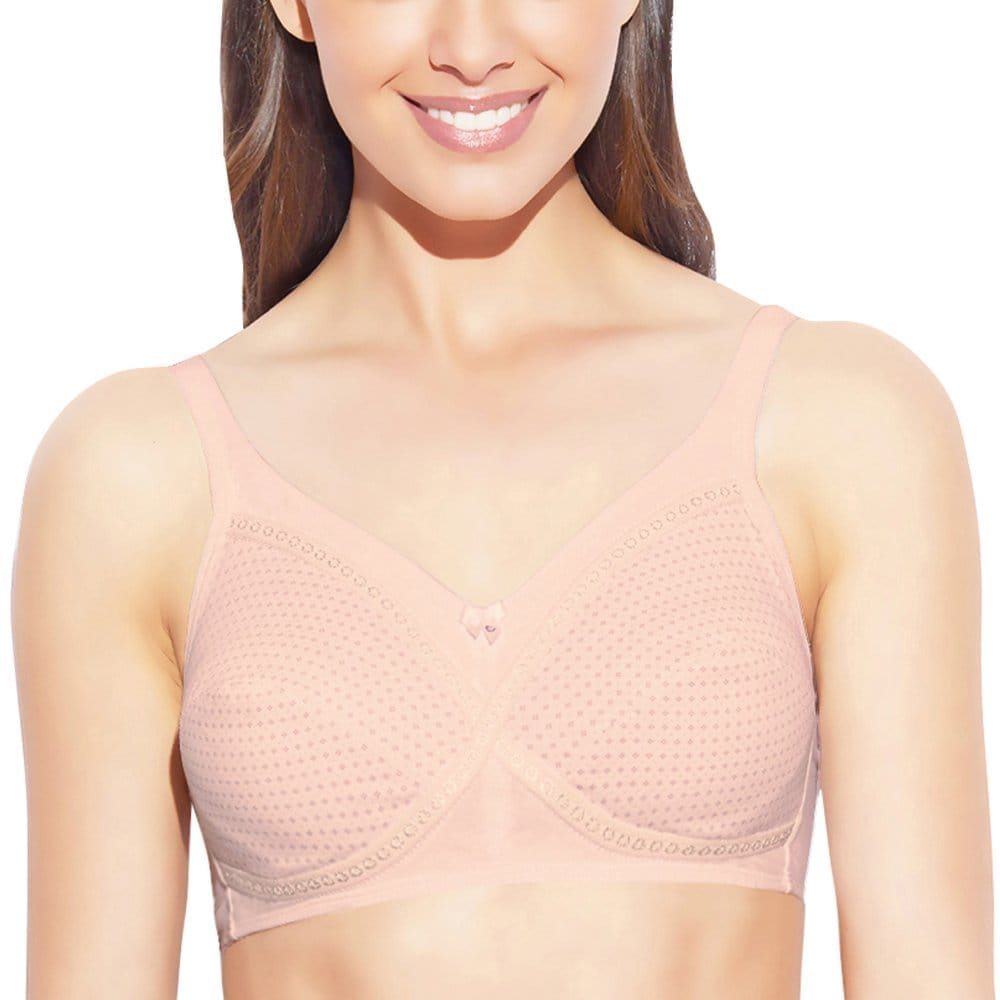 Enamor A016 Defined Full Support Bra Non-Padded Wirefree Full Coverage - Pearl Pointelle