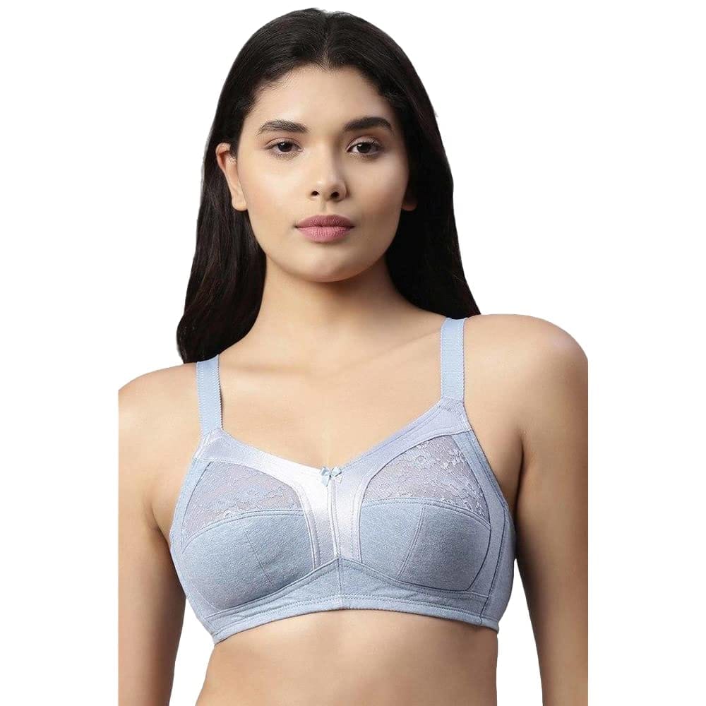 Enamor Super Contouring M-frame Full Support Fab-Cool Cotton Bra for Women- Full Coverage, Non Padded and Wirefree