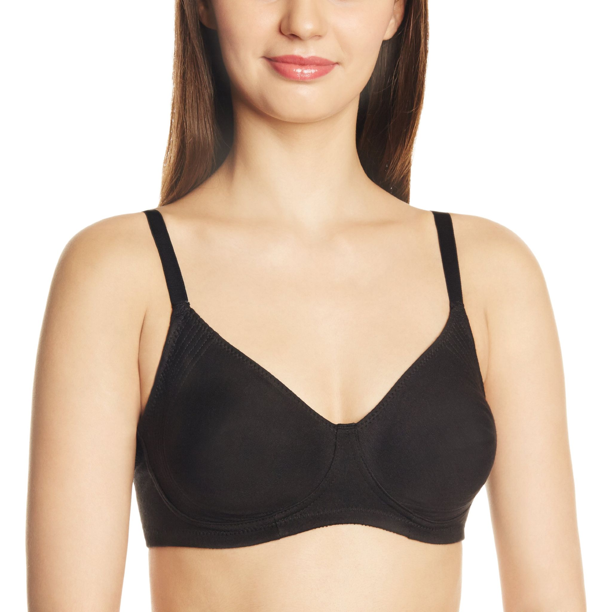 Enamor Women's Non-Wired Bra -34C (Black)