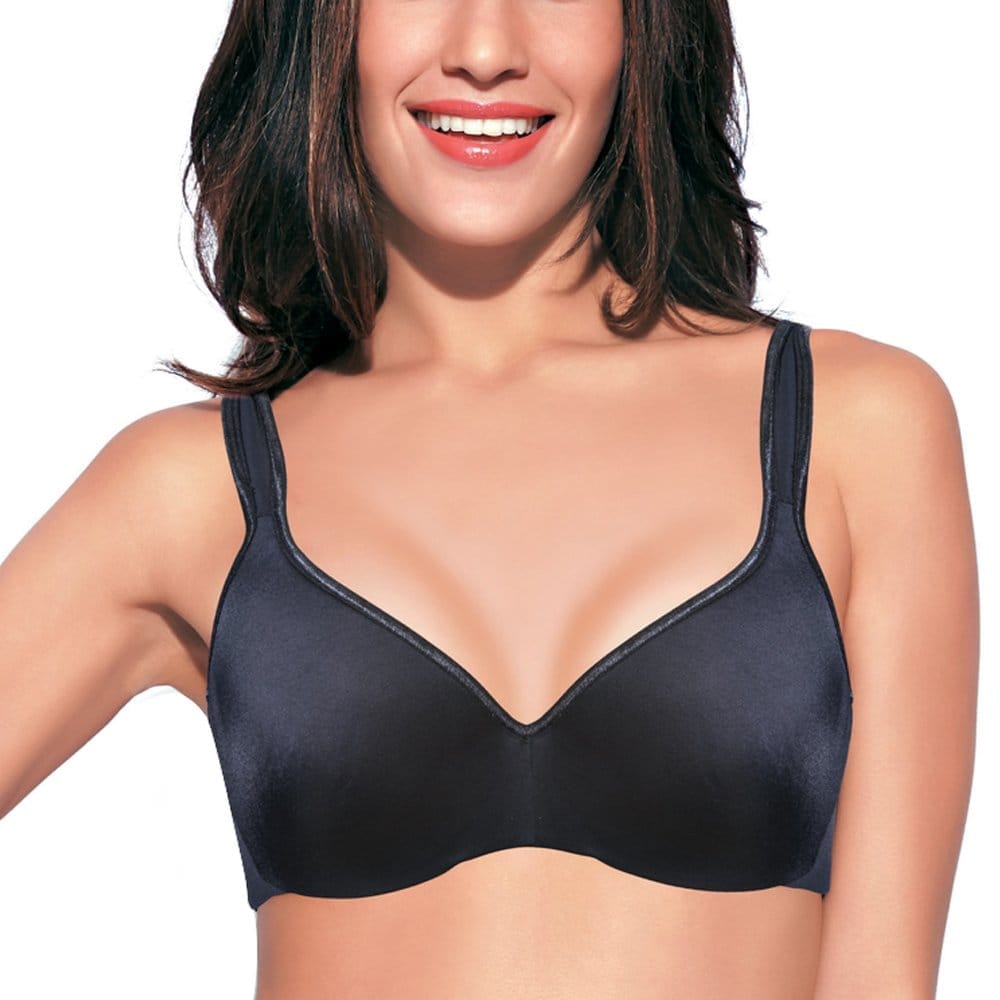 Enamor FB17 T-Shirt Bra - Full Support � High Coverage � Padded � Wired -�Black