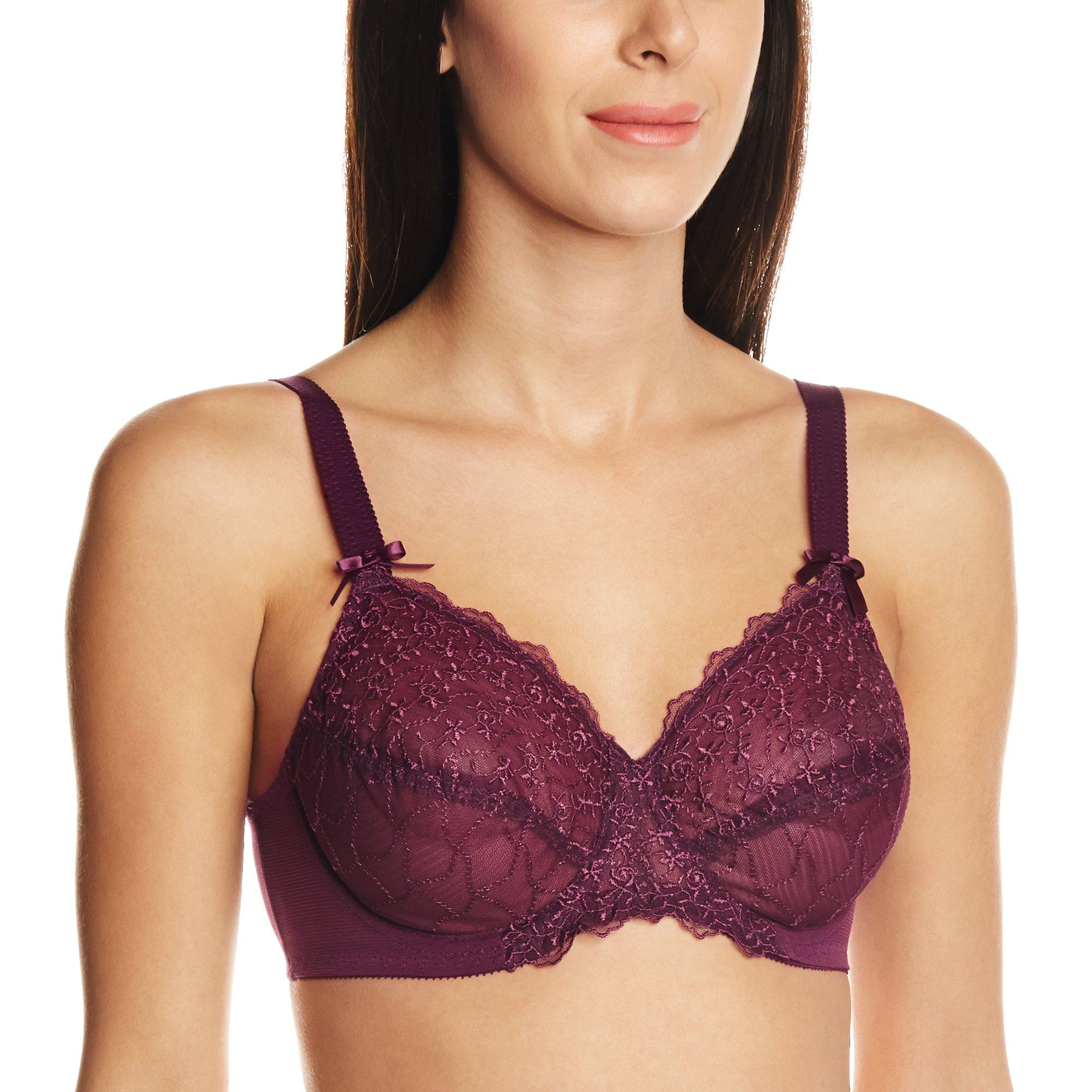 Enamor Non-Padded Wired High Coverage Bra (EBFGIF007PUR38D_Purple_38D)