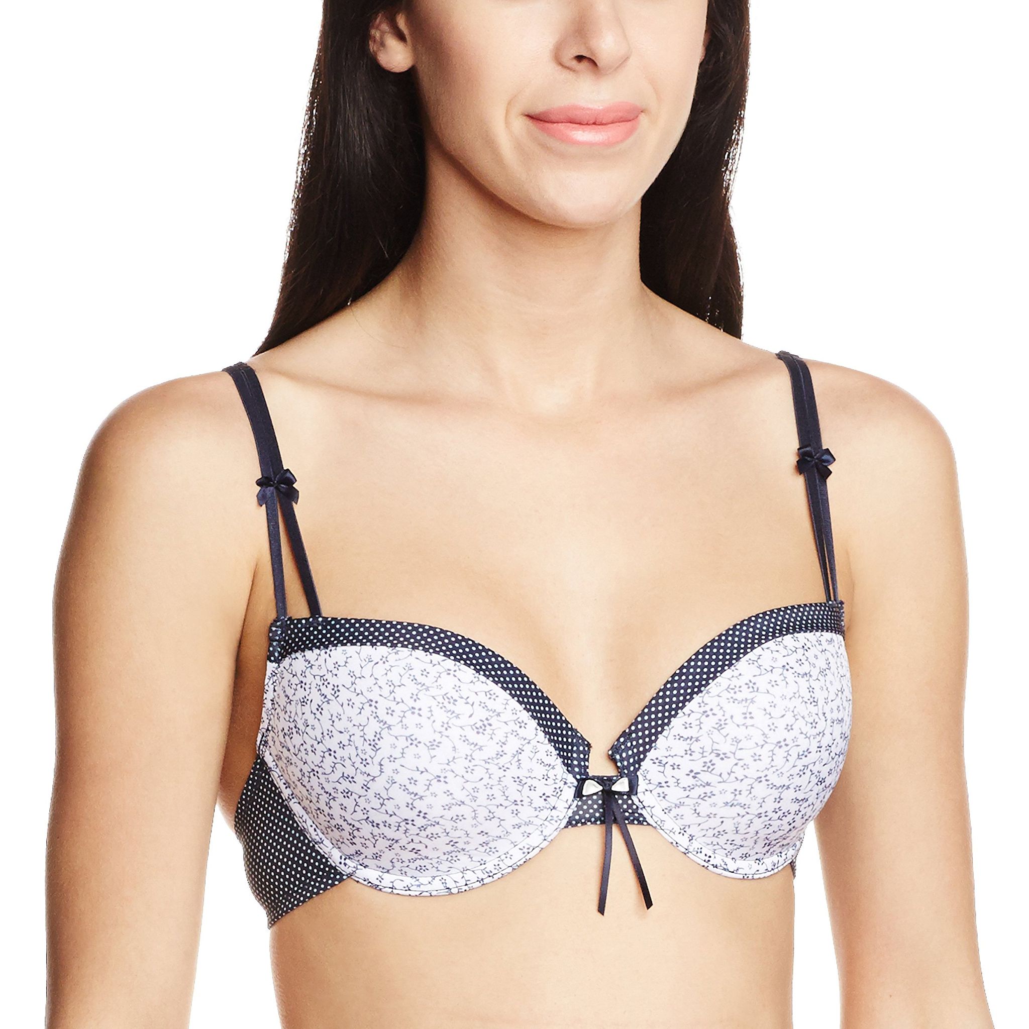 Enamor Padded Wired T-Shirt Plunge Bra (F060_Eclipse_34B)