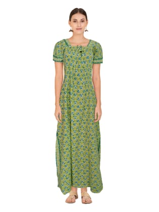 Cotton Nighty or Maxi Gown with one side pocket